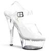 Pleaser - KISS208LS Sandale à bride à la cheville, Pole dance chaussures - Chaussures de pole dance - Noir Product image